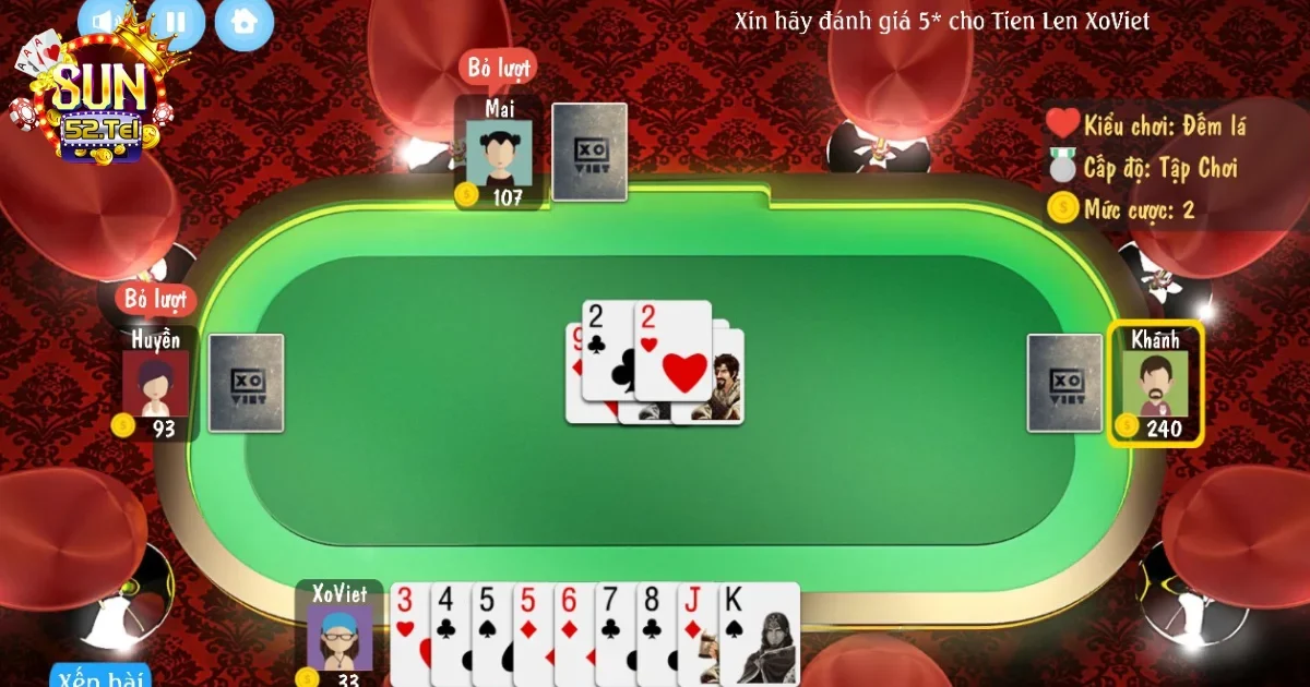Kinh Nghiệm Chơi Bài Tiến Lên Sun52 – Bí Quyết Cao Thủ 3 Kinh Nghiệm Chơi Bài Tiến Lên